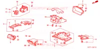 ABBELLIMENTO STRUMENTI(LH)(LATO GUIDATORE) per Honda CIVIC 1.7 LS 3 Porte 5 velocità manuale 2005