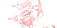 SCODELLO OLIO/CALIBRO LIVELLO (DIESEL) per Honda CIVIC 1.7 ES 3 Porte 5 velocità manuale 2005