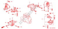 MONTATORI MOTORE(MT) (1.4L/1.5L/1.6L/1.7L) per Honda CIVIC 1.6LS 5 Porte 5 velocità manuale 2001