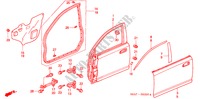 PANNELLI PORTIERE ANT. per Honda CIVIC 1.6LS 5 Porte 5 velocità manuale 2001