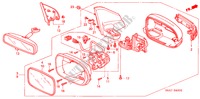 SPECCHIETTO(COMANDO REMOTO) (2) per Honda CIVIC 1.4LS 5 Porte 4 velocità automatico 2004