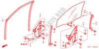 SPORTELLI PORTIERE ANT./REGOLATORE per Honda CIVIC 1.7S 5 Porte 5 velocità manuale 2003