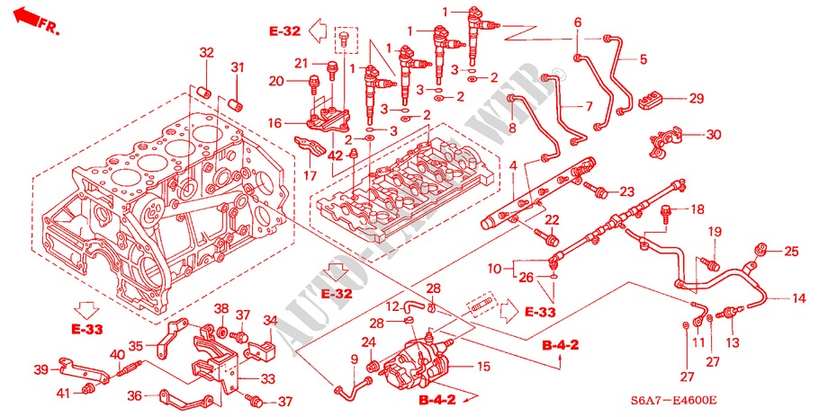 SISTEMA INIEZIONE COMBUSTIBILE (DIESEL) per Honda CIVIC 1.7S 5 Porte 5 velocità manuale 2002