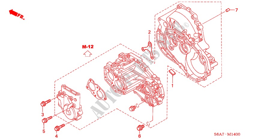 UNCINO TRASMISSIONE (DIESEL) per Honda CIVIC 1.7S 5 Porte 5 velocità manuale 2002