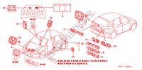 EMBLEME/ETICHETTE CAUZIONE per Honda CIVIC 1.7ES 5 Porte 5 velocità manuale 2005
