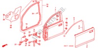 PANNELLI PORTIERE ANT. per Honda CIVIC 1.6S 5 Porte 5 velocità manuale 2005