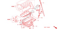 SCODELLO OLIO/CALIBRO LIVELLO (DIESEL) per Honda CIVIC 1.7SE 5 Porte 5 velocità manuale 2005