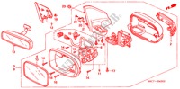 SPECCHIETTO(COMANDO REMOTO) (2) per Honda CIVIC 1.6LS 5 Porte 4 velocità automatico 2005