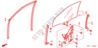 SPORTELLI PORTIERE ANT./REGOLATORE per Honda CIVIC 1.7LS 5 Porte 5 velocità manuale 2005