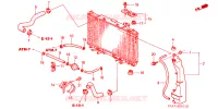 TUBO RADIATORE/SERBATOIO DI RISERVA(2.0L) per Honda STREAM 2.0 SI 5 Porte 5 velocità automatico 2004