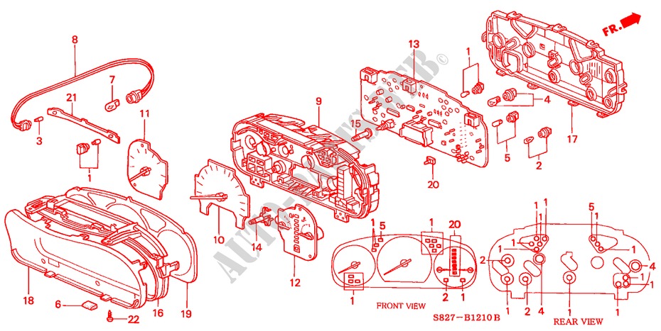 INDICATORE COMBINAZIONE(L4) per Honda ACCORD COUPE 2.0IES 2 Porte 5 velocità manuale 2000