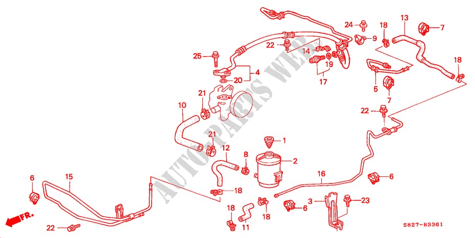 LINEE P.S.(L4)(RH) per Honda ACCORD COUPE 2.0IES 2 Porte 5 velocità manuale 2000