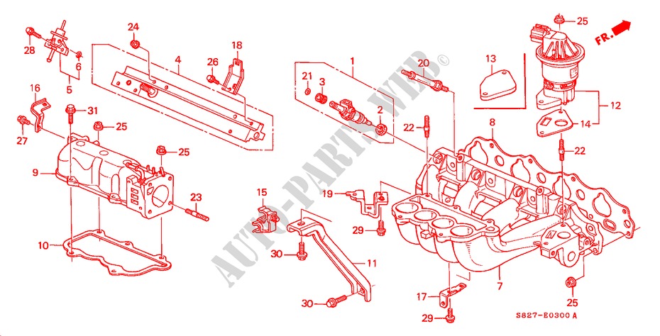 MOLTEPLICE ASPIRAZIONE(L4) per Honda ACCORD COUPE VTI 2 Porte 5 velocità manuale 2000