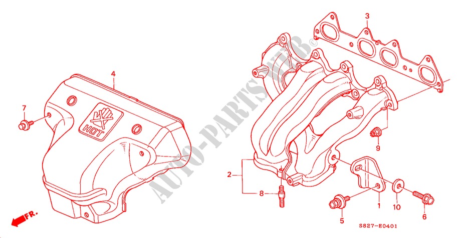MOLTEPLICE SCARICO(L4)(2) per Honda ACCORD COUPE 2.0IES 2 Porte 5 velocità manuale 2000