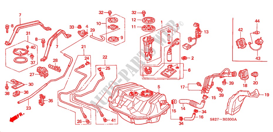 SERBATOIO COMBUSTIBILE per Honda ACCORD COUPE 2.0IES 2 Porte 5 velocità manuale 1998