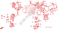 MONTATORI MOTORE(L4) (AT) ('01 ) per Honda ACCORD 2.3VTI 4 Porte 4 velocità automatico 2001
