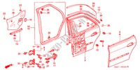 PANNELLI PORTIERE POST. per Honda ACCORD 2.3EXI 4 Porte 5 velocità manuale 2000