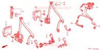 CINTURE DI SICUREZZA per Honda CRV LS 5 Porte 4 velocità automatico 2002