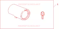 EXHAUST PIPE FINISHER per Honda CRV LS 5 Porte 4 velocità automatico 2002