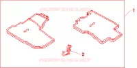 FR RUBBER MAT per Honda CRV LS 5 Porte 4 velocità automatico 2002
