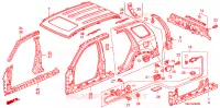 PANNELLI ESTERNI/PANNELLO TETTO per Honda CRV LS 5 Porte 4 velocità automatico 2002