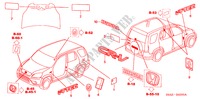 EMBLEME/ETICHETTE CAUZIONE per Honda CR-V RV-I 5 Porte 5 velocità manuale 2006