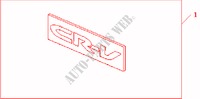 KIT TIRE COVER STICKER per Honda CR-V SE-S 5 Porte 4 velocità automatico 2006