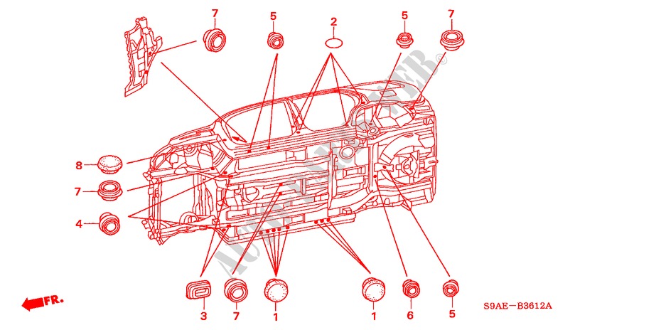 ANELLO DI TENUTA(INFERIORE) per Honda CR-V RV-SI 5 Porte 5 velocità automatico 2006