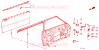 PANNELLI PORTIERE ANT.(2D) per Honda ACCORD STD 3 Porte 3 velocità automatico 1982