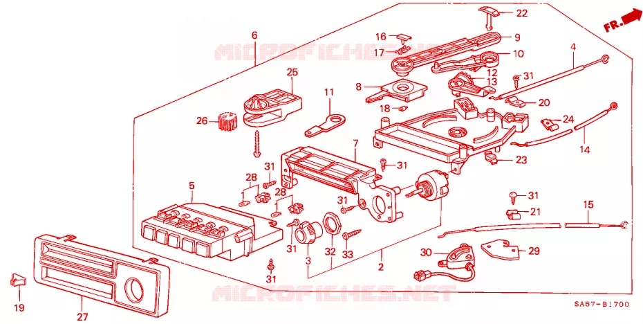 LEVA RISCALDATORE Honda  ACCORD 1983 STD 3 velocità automatico 