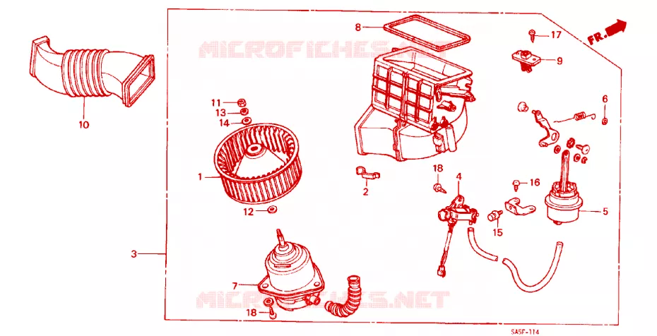 SOFFIATORE RISCALDATORE Honda  ACCORD 1982 STD 5 velocità manuale 