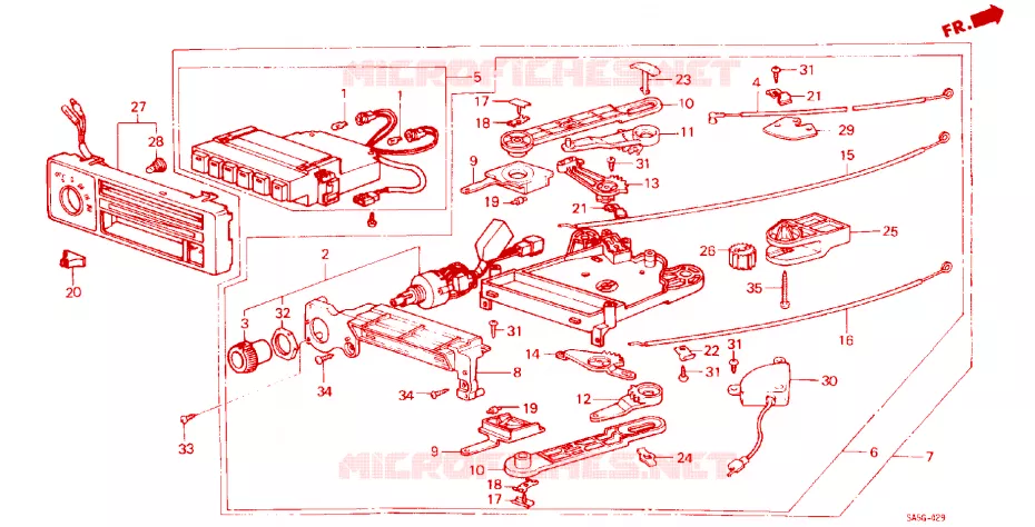 LEVA RISCALDATORE Honda  ACCORD 1984 EXR 5 velocità manuale 