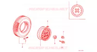 PNEUMATICO/DISCO RUOTA per Honda JAZZ DX 3 Porte 5 velocità manuale 1984