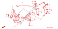 STABILIZZATORE ANTERIORE/ BRACCIO INFERIORE ANT. per Honda JAZZ 1.2S 5 Porte 5 velocità manuale 2002