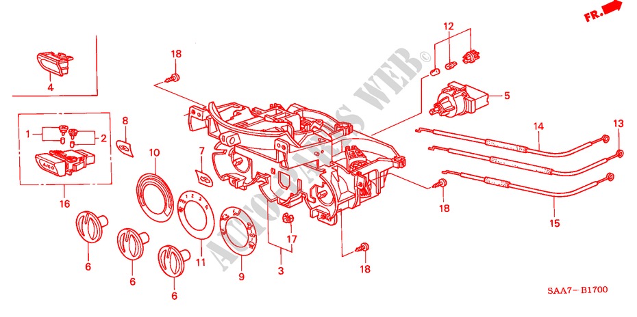 CONTROLLO RISCALDATORE(LH) per Honda JAZZ 1.4S 5 Porte 5 velocità manuale 2003