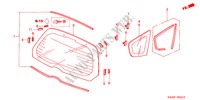 PARAVENTO POSTERIORE/VETRO QUARTIERE per Honda JAZZ 1.4 LS 5 Porte pieno automatica 2004