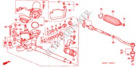 SCATOLA INGRANAGGIO P.S.(EPS) (RH) per Honda JAZZ 1.4 SES 5 Porte pieno automatica 2006