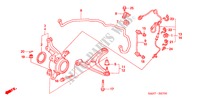 STABILIZZATORE ANTERIORE/ BRACCIO INFERIORE ANT. per Honda JAZZ S4SES 5 Porte 5 velocità manuale 2006