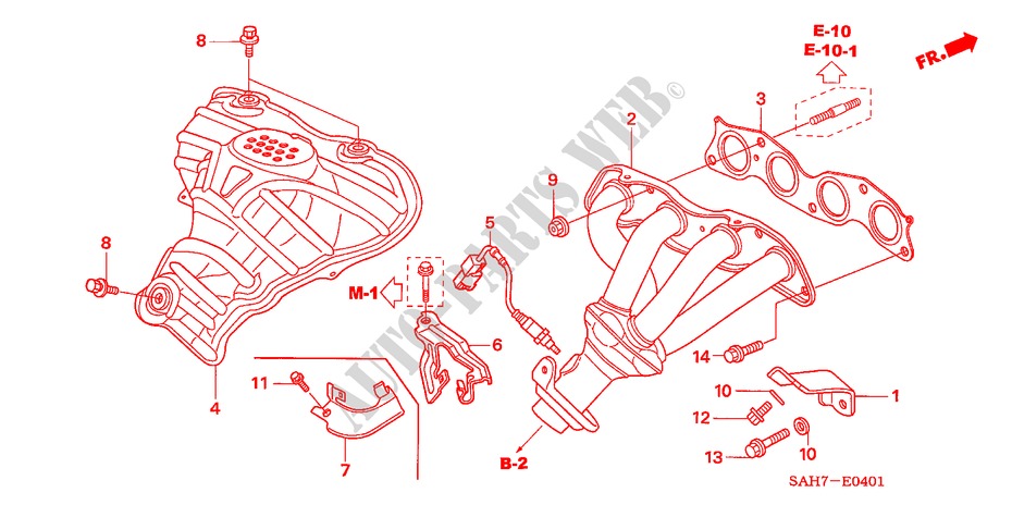 MOLTEPLICE SCARICO(2) per Honda JAZZ 1.3 LS 5 Porte 5 velocità manuale 2007