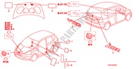 EMBLEME/ETICHETTE CAUZIONE per Honda JAZZ 1.4 SE 5 Porte 5 velocità manuale 2008