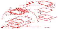 FODERA SUPERIORE/ VETRO SCIVOLAMENTO per Honda PRELUDE EX 2 Porte 4 velocità automatico 1983