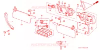 SPECCHIETTO/VISORE DA SOLE per Honda PRELUDE EX 2 Porte 4 velocità automatico 1983