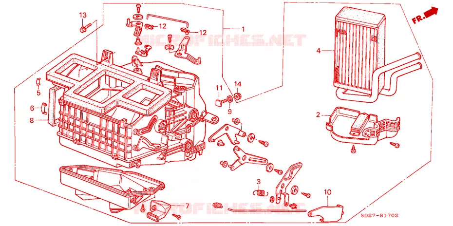 UNITA RISCALDATORE Honda  INTEGRA 1987 DX 4 velocità automatico 