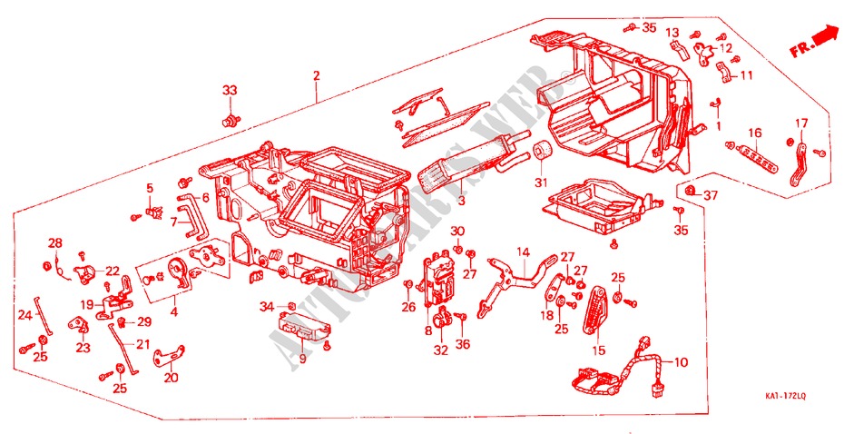 UNITA RISCALDATORE per Honda LEGEND V6 2.5I 4 Porte 5 velocità manuale 1987