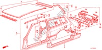STRUTTURA CORPO(3)(2D) per Honda ACCORD EX 3 Porte 4 velocità automatico 1986