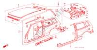 STRUTTURA CORPO(3)(2D) per Honda ACCORD EX 3 Porte 4 velocità automatico 1987