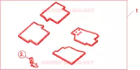 FLOOR CARPET STANDARD per Honda ACCORD 2.0 SE 4 Porte 5 velocità automatico 2006