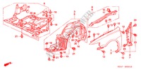 PARAFANGHI ANTERIORI(2) per Honda ACCORD 2.2 SPORT 4 Porte 5 velocità manuale 2004