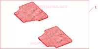 REAR RUBBER MATS per Honda ACCORD 2.0 SE 4 Porte 5 velocità automatico 2006