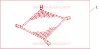 TIE DOWN NET per Honda ACCORD 2.0 SE 4 Porte 5 velocità automatico 2006